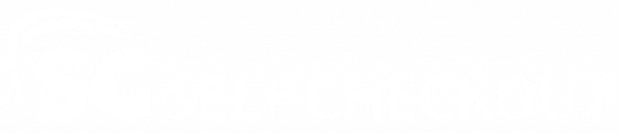 uma foto em preto e branco de um logotipo