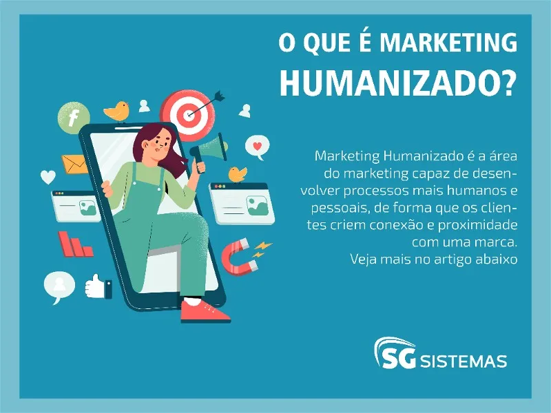Ilustração com o conceito de marketing humanizado