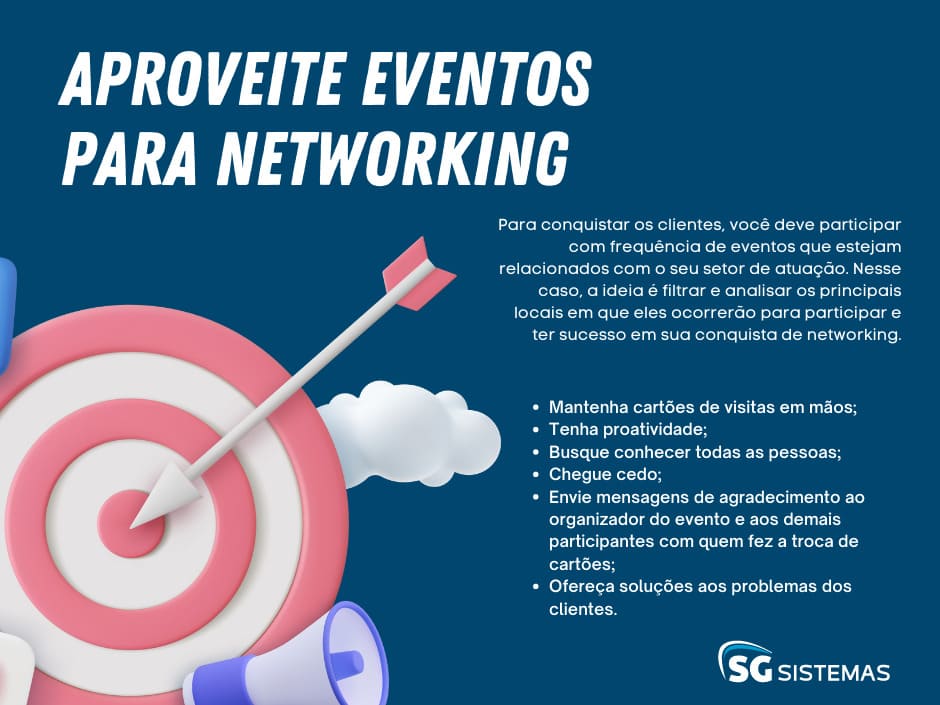 aproveite eventos para networking