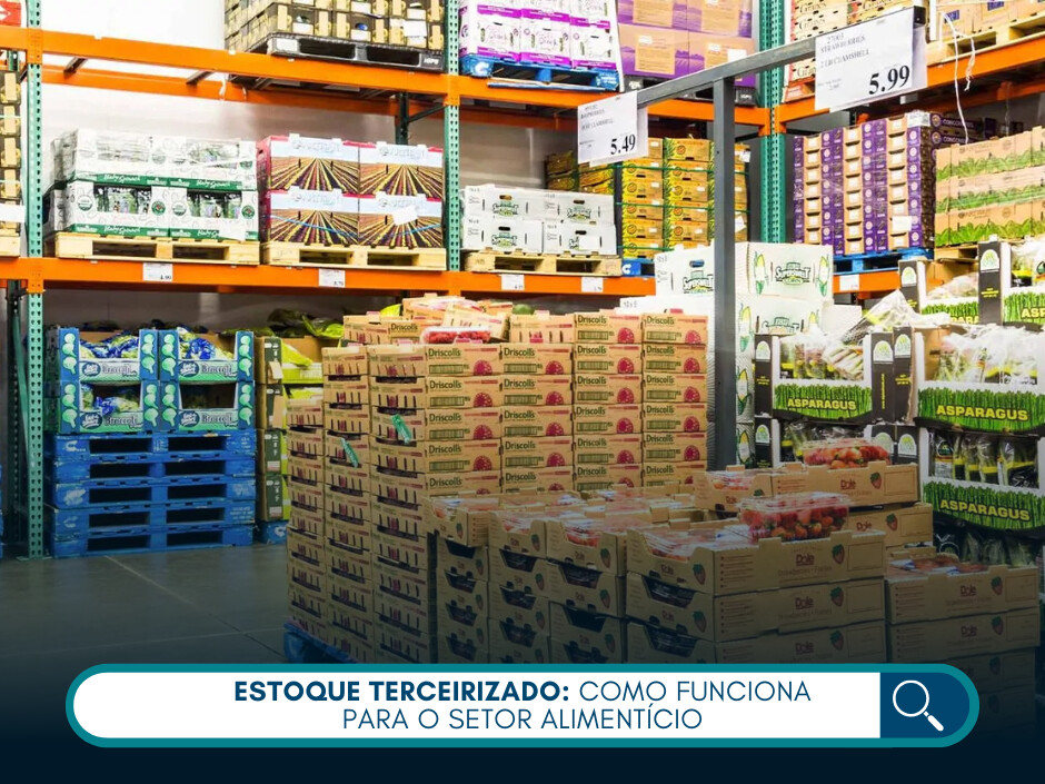 Estoque de produtos em supermercado organizado