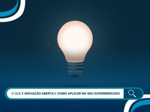 Lâmpada representando inovação aberta no comércio